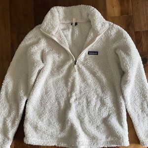 White Patagonia fuzzy jacket
